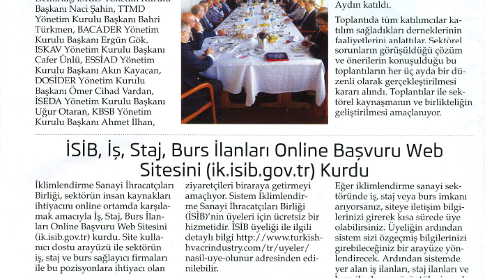 İklimlendirme Sanayi İhracatçıları Birliği İş, Staj, Burs İlanları Online Başvuru Web Sitesini(ik.isib.org.tr) kurdu - 22