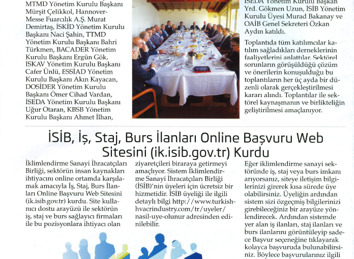 İklimlendirme Sanayi İhracatçıları Birliği İş, Staj, Burs İlanları Online Başvuru Web Sitesini(ik.isib.org.tr) kurdu - 1
