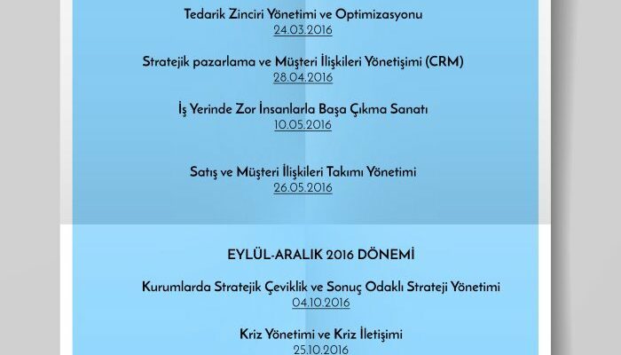 2016 Yılı Kişisel ve Kurumsal Gelişim Eğitimleri Programı - 10